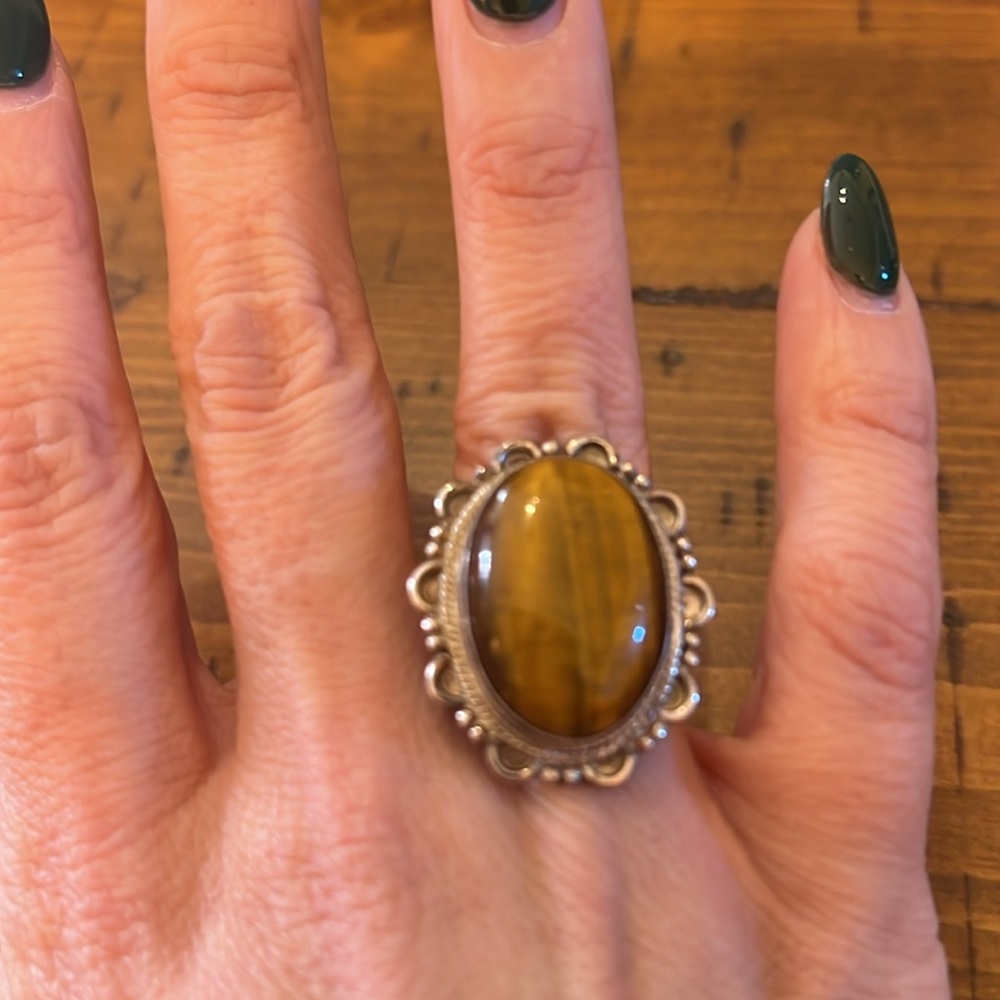 Vintage Sterling Tigers Eye Ring
